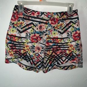 High waisted floral short
